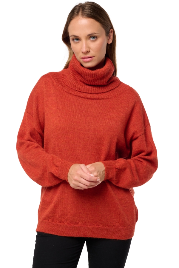 Baby Alpaca cashmere donna collo alto tanis pumpkin m